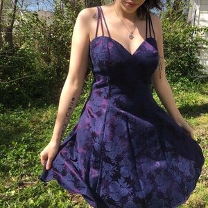 Vintage Blue Rose Dress